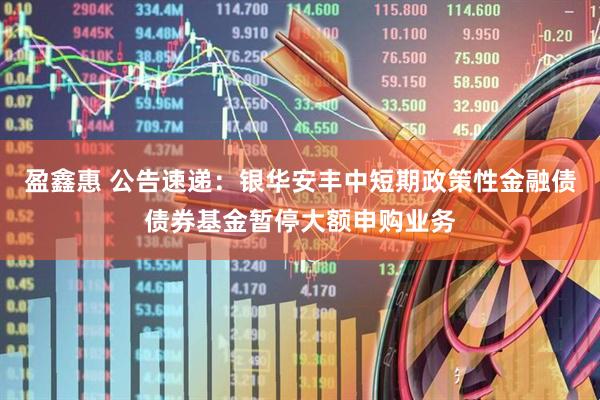盈鑫惠 公告速递：银华安丰中短期政策性金融债债券基金暂停大额申购业务